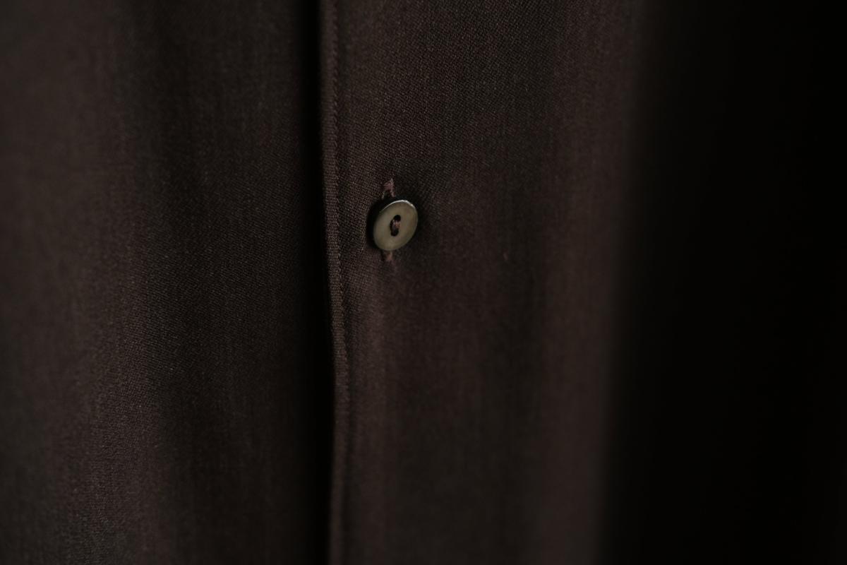 MITTAN / ストレッチNMウールシャツ 茶 SH-145 / unisex