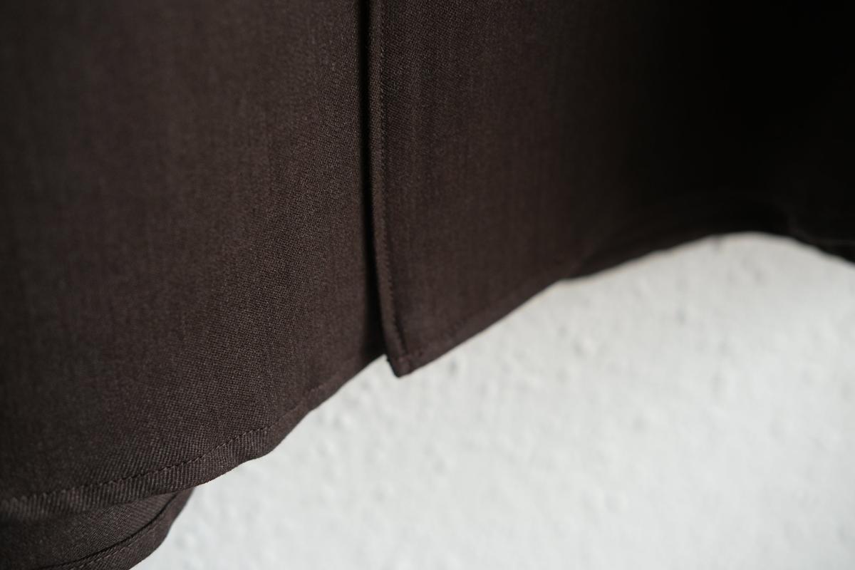 MITTAN / ストレッチNMウールシャツ 茶 SH-145 / unisex