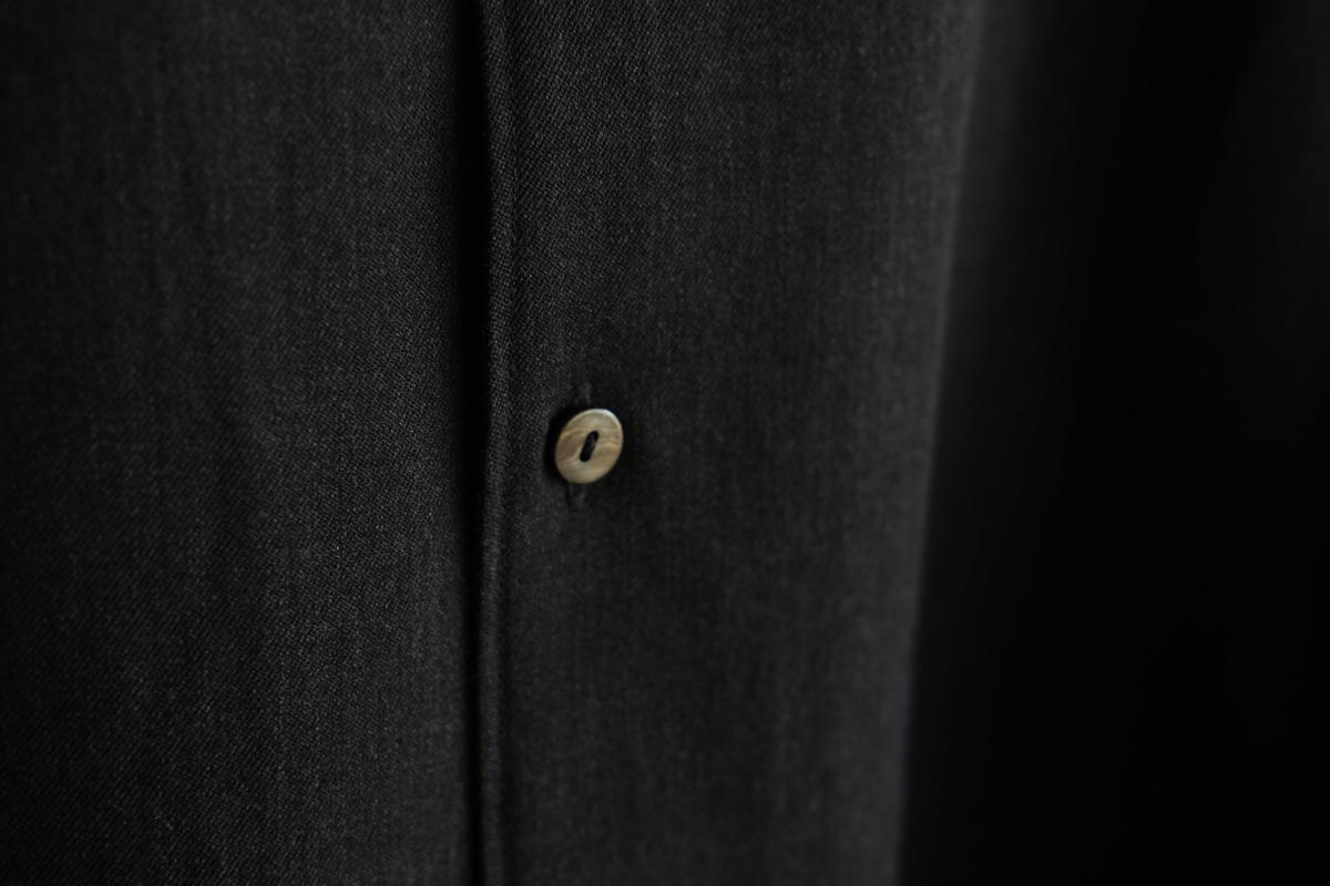 MITTAN / ストレッチNMウールシャツ 墨黒 SH-145 / unisex