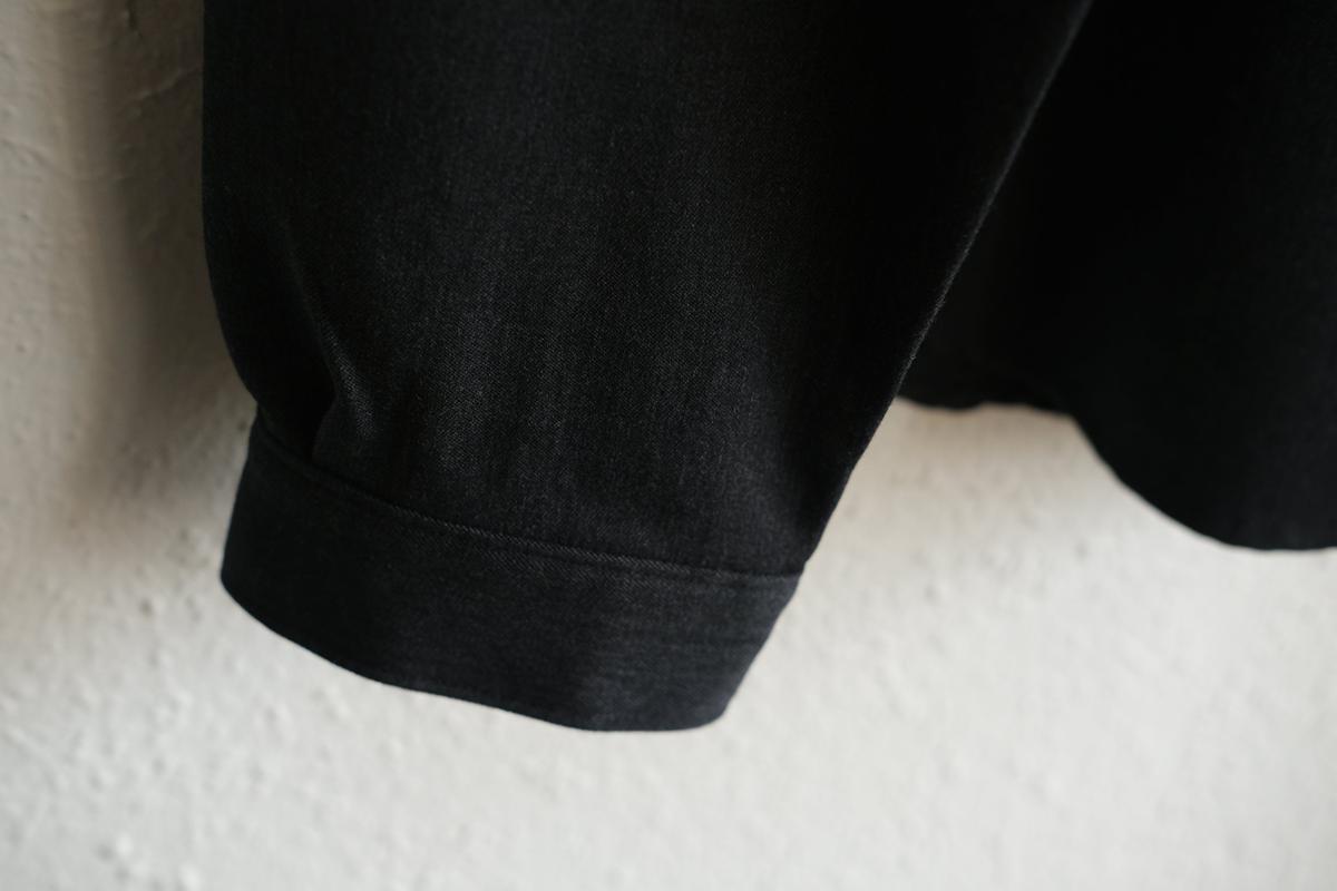 MITTAN / ストレッチNMウールシャツ 墨黒 SH-145 / unisex