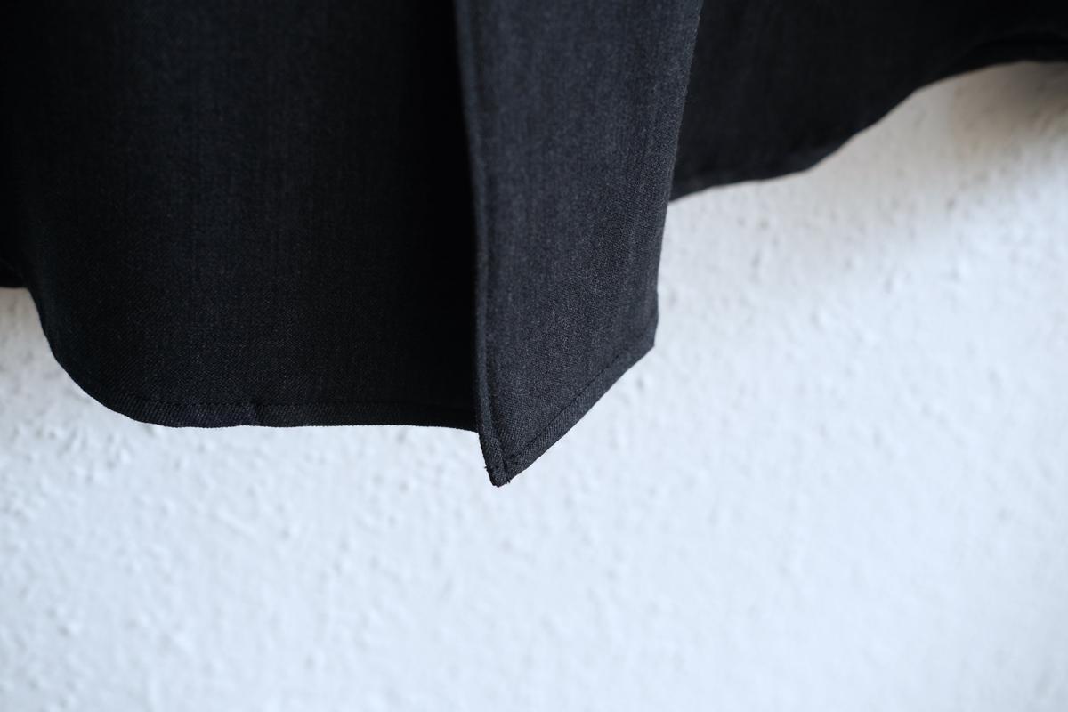 MITTAN / ストレッチNMウールシャツ 墨黒 SH-145 / unisex