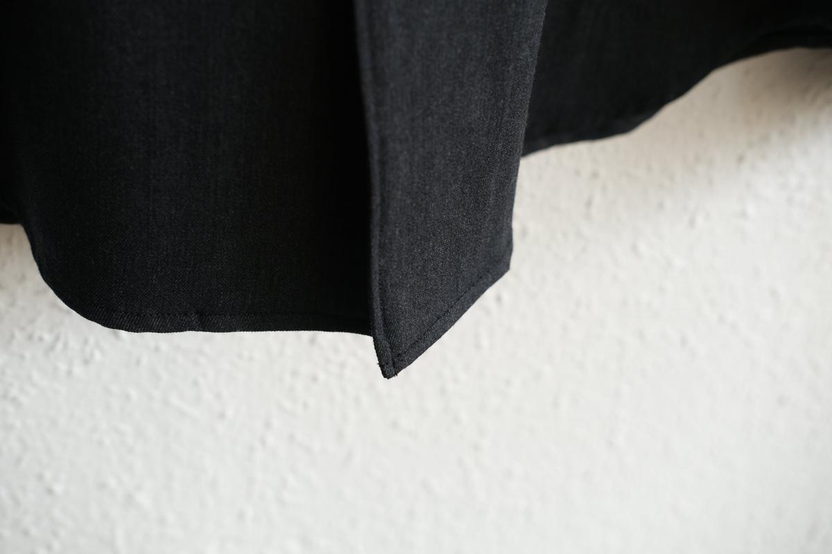 MITTAN / ストレッチNMウールシャツ 墨黒 SH-145 / unisex