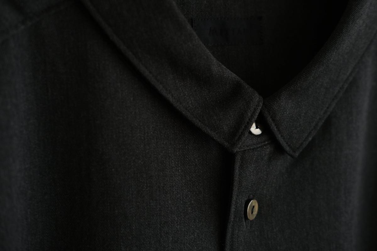 MITTAN / ストレッチNMウールシャツ 墨黒 SH-145 / unisex