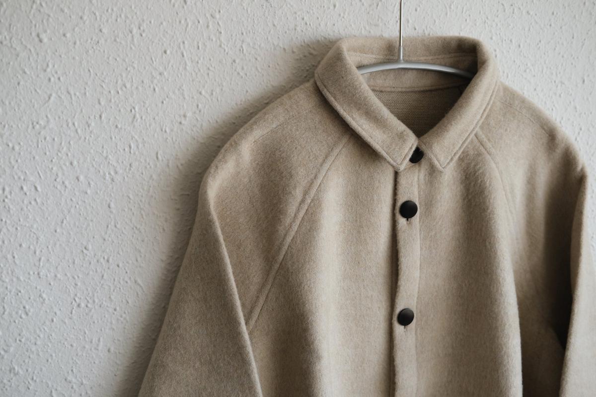 MITTAN / ウールシルクキャメルシャツ 白茶 SH-108 / unisex