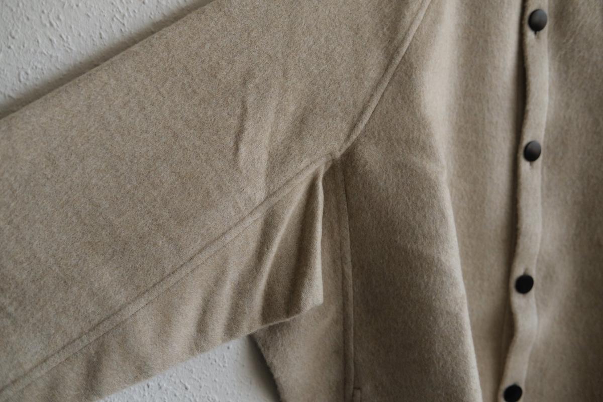 MITTAN / ウールシルクキャメルシャツ 灰 SH-108 / unisex