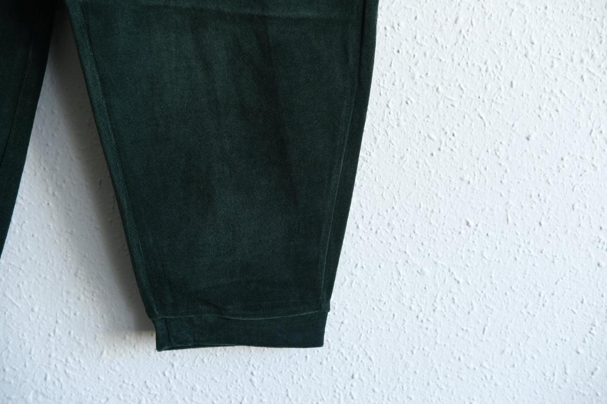 yohaku ドバイパンツ｜ベロア素材 グリーン｜unisex freesize