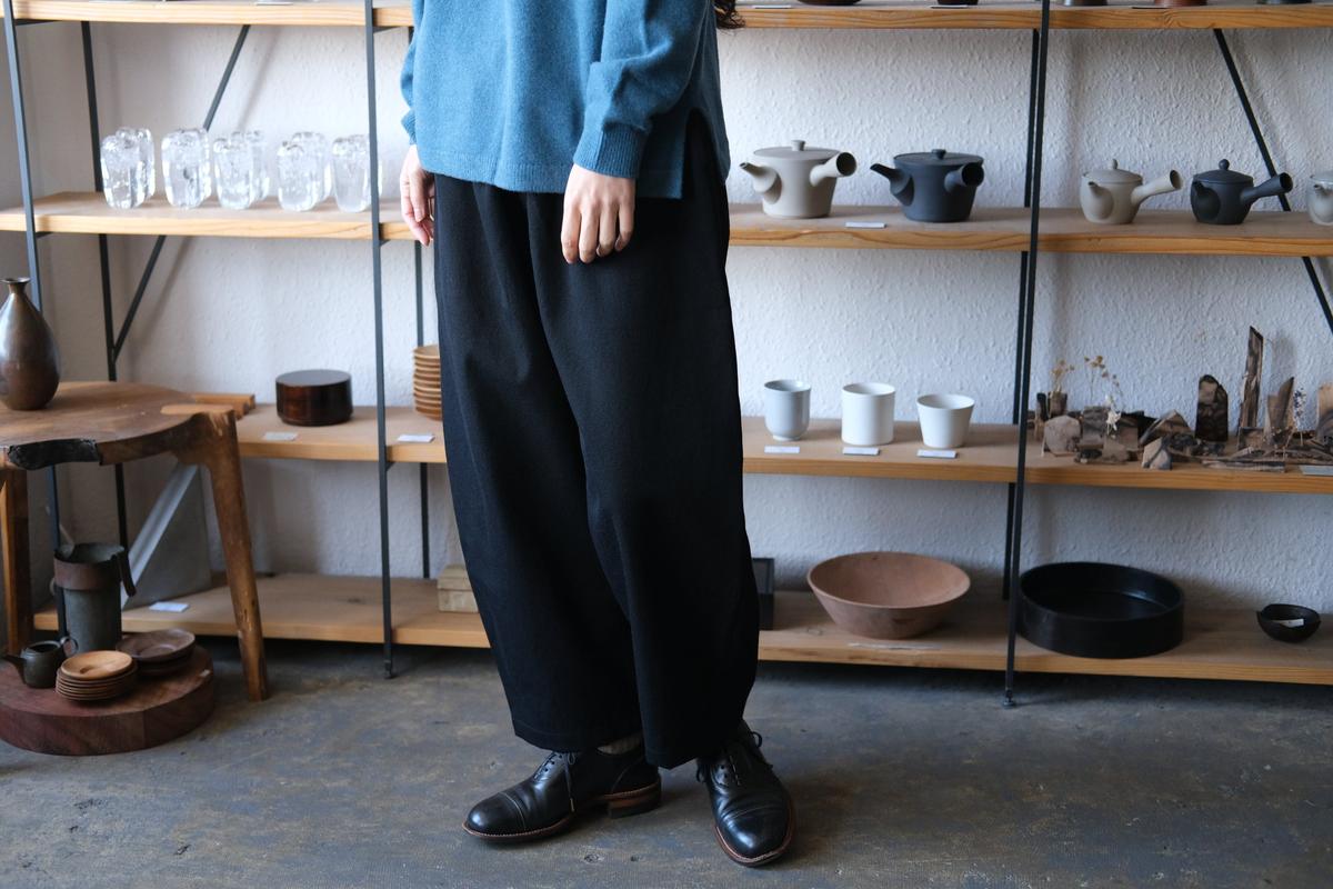 MITTAN / NMウールOCツイルパンツ 白黒 PT-125 / unisex