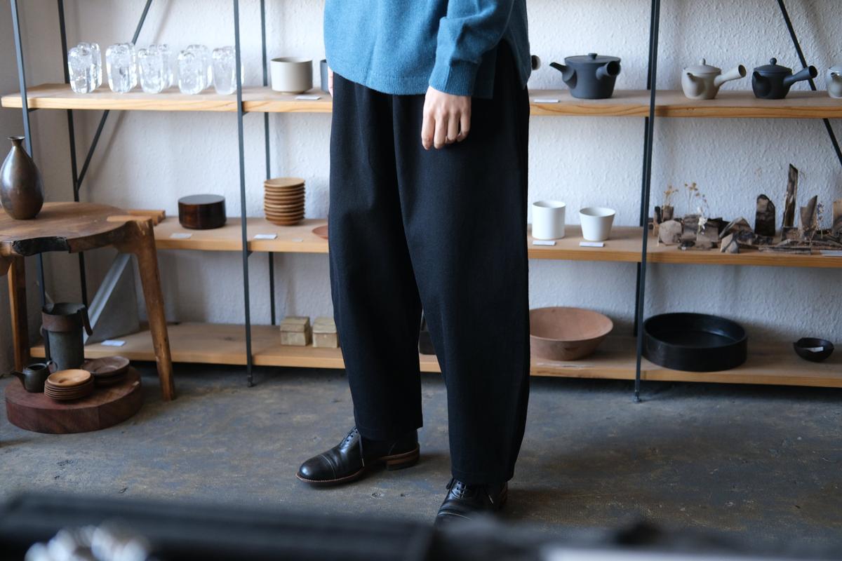 MITTAN / NMウールOCツイルパンツ 白黒 PT-125 / unisex
