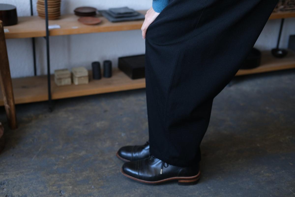 MITTAN / NMウールOCツイルパンツ 白黒 PT-125 / unisex