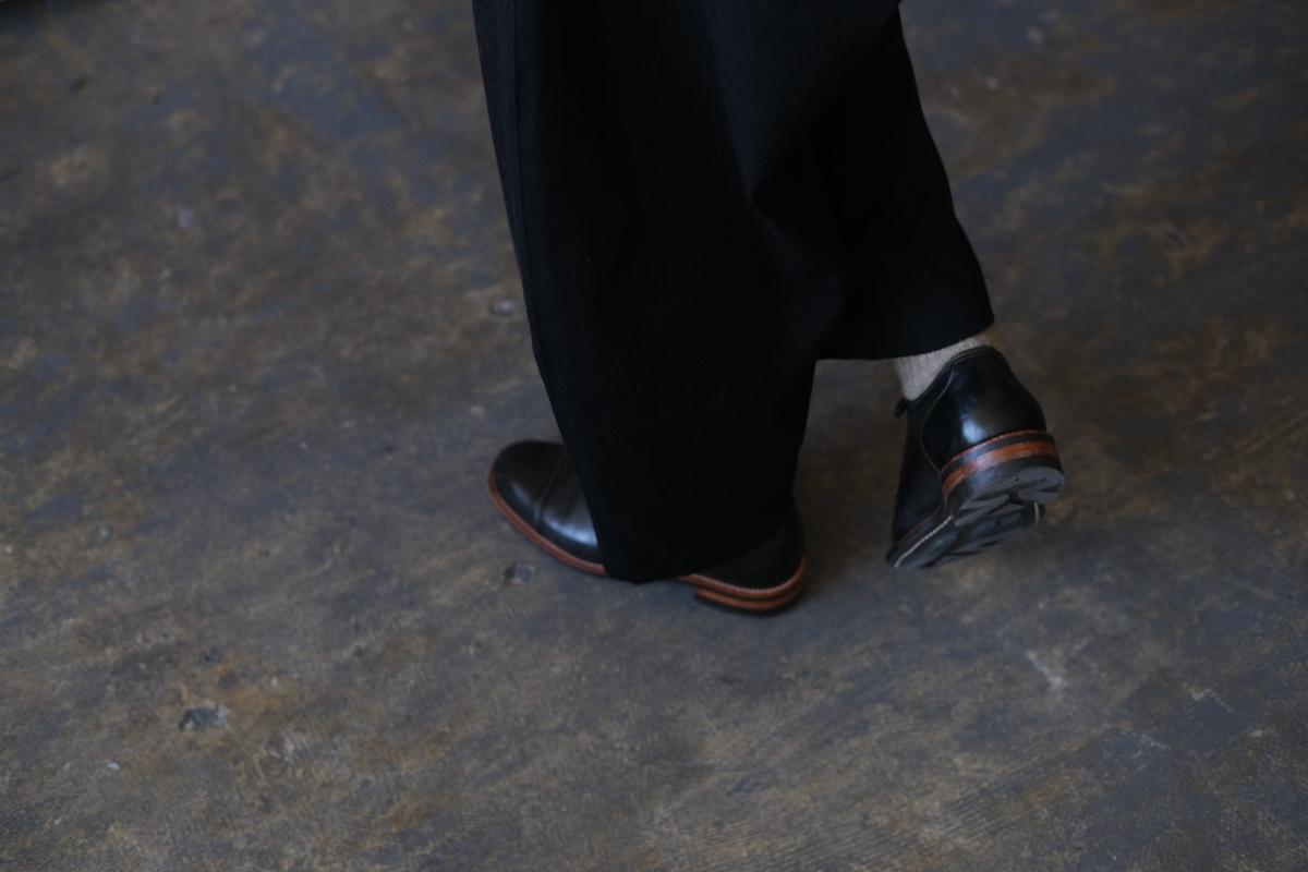 MITTAN / NMウールOCツイルパンツ 白黒 PT-125 / unisex