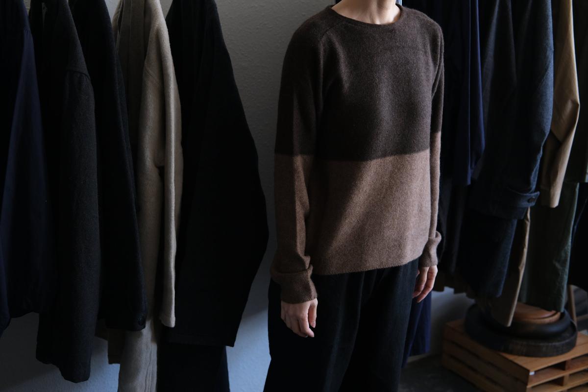 enrica cashmere sable knit｜camel×brown