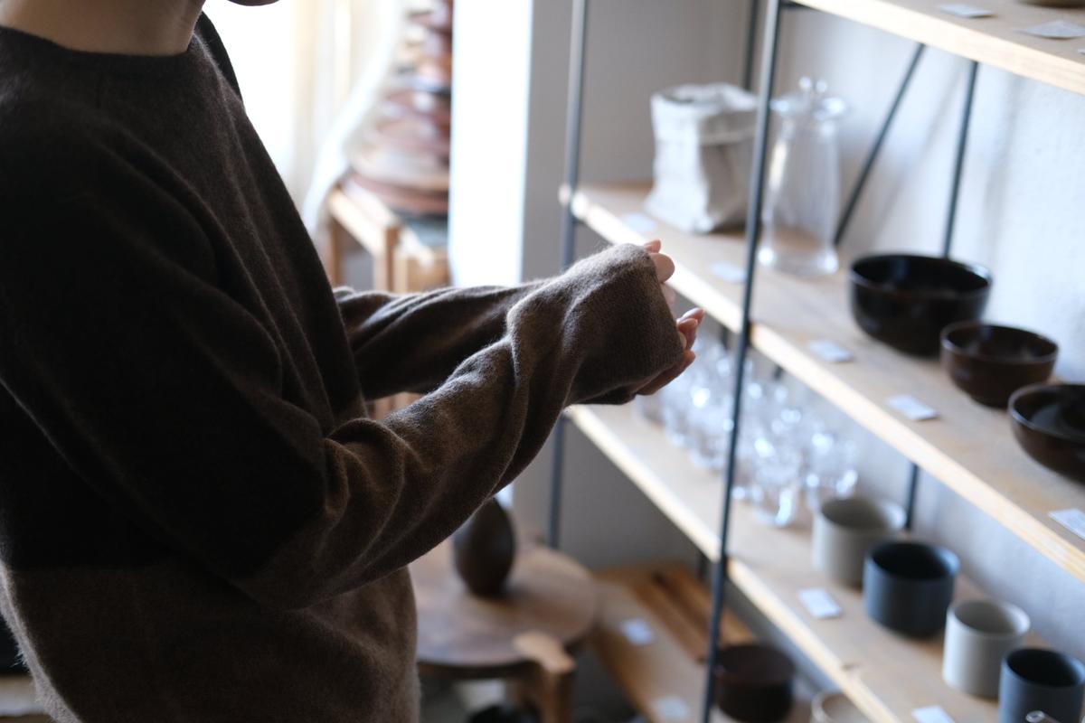 enrica cashmere sable knit｜camel×brown