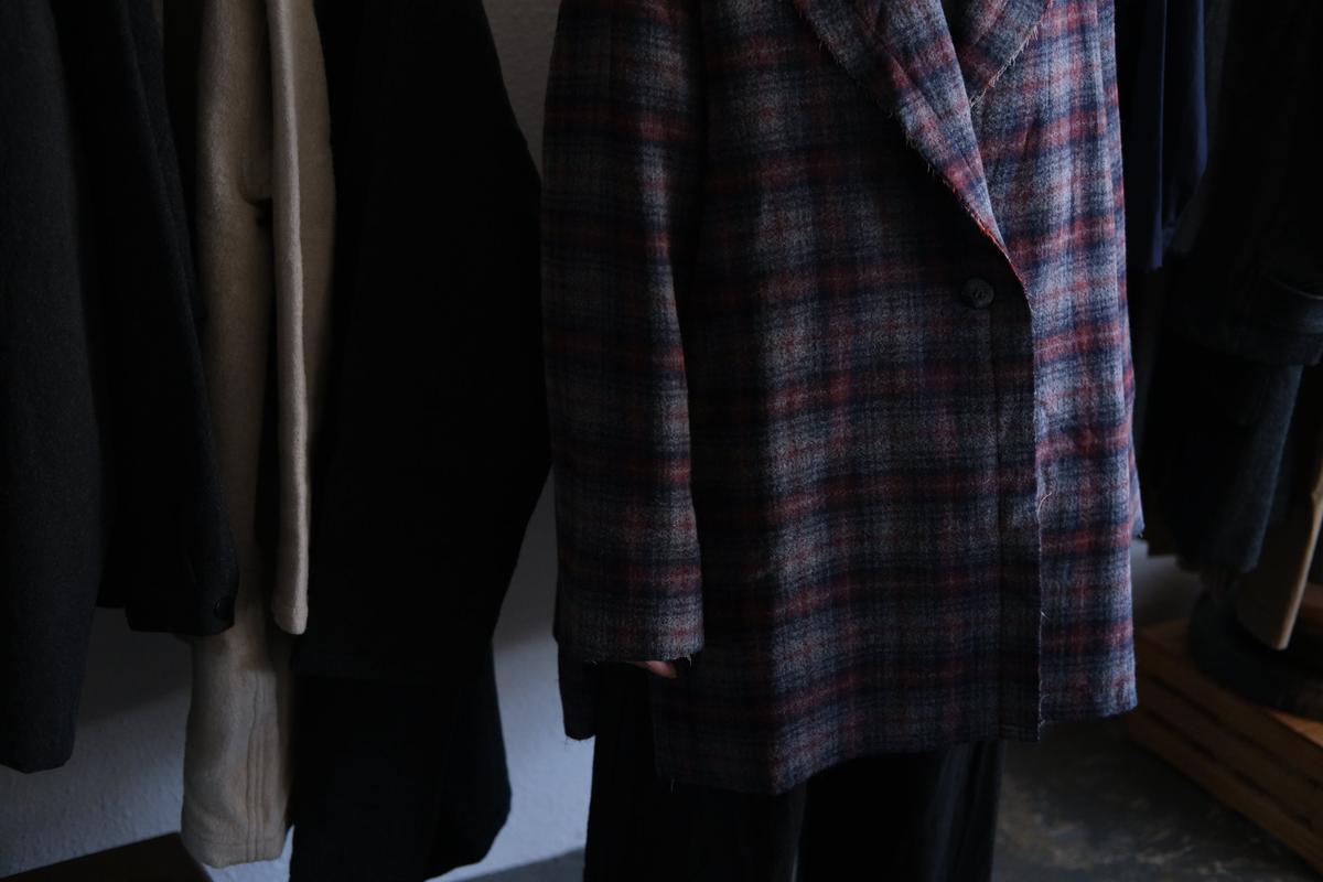 enrica wool coat｜check