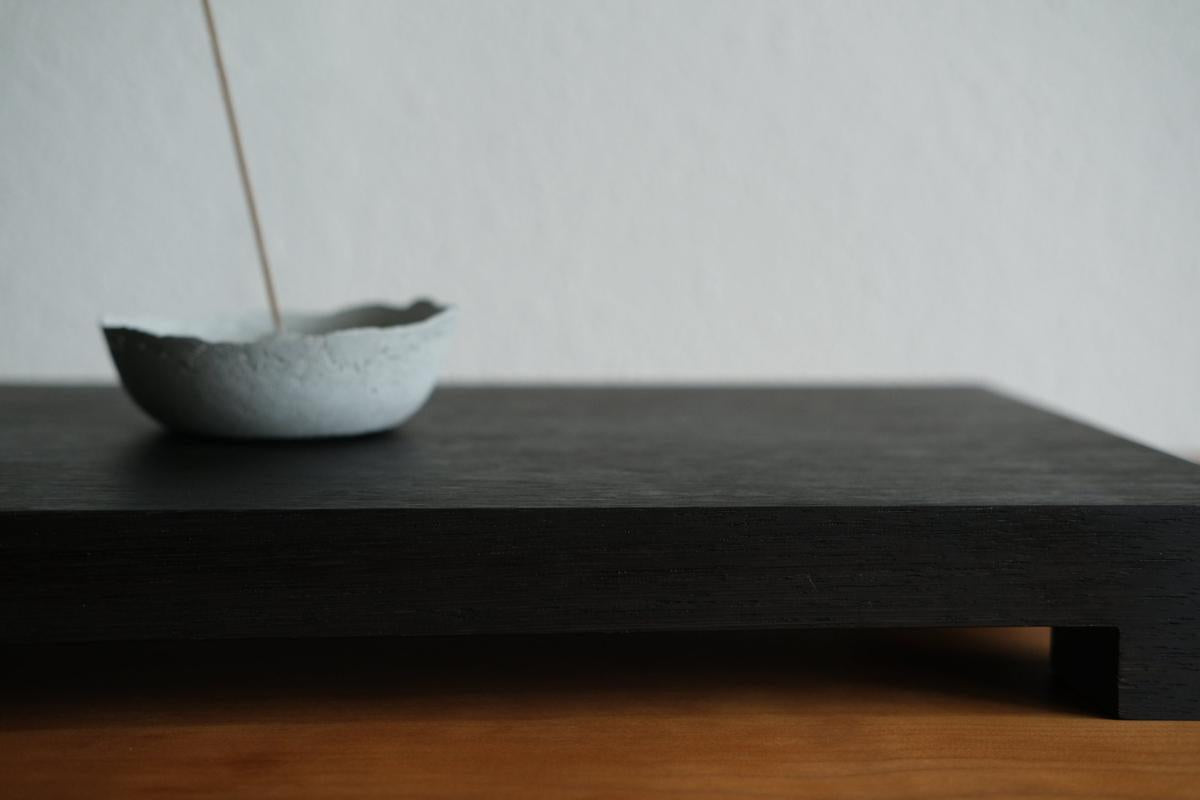 無垢材の切出し脚付き台 ウェンジ オイル仕上げ ＜5＞