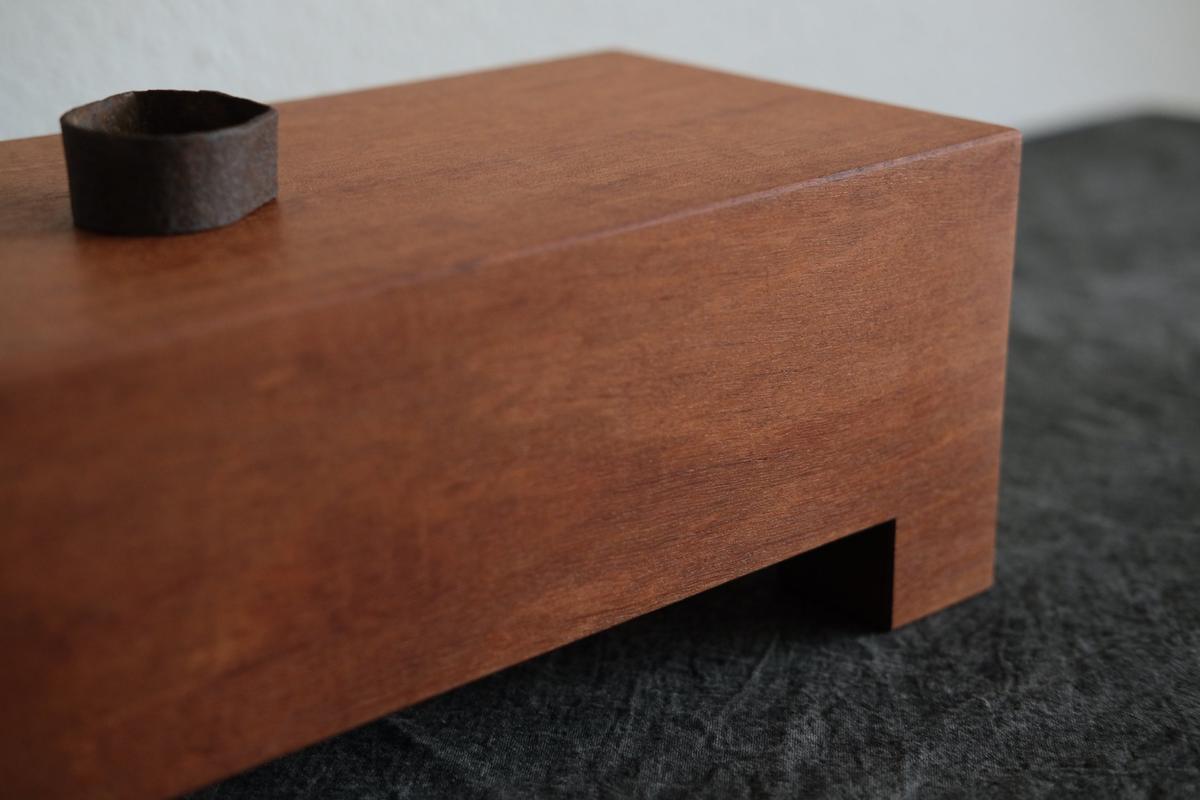 無垢材の切出し脚付き台 アサメラ オイル仕上げ ＜2＞