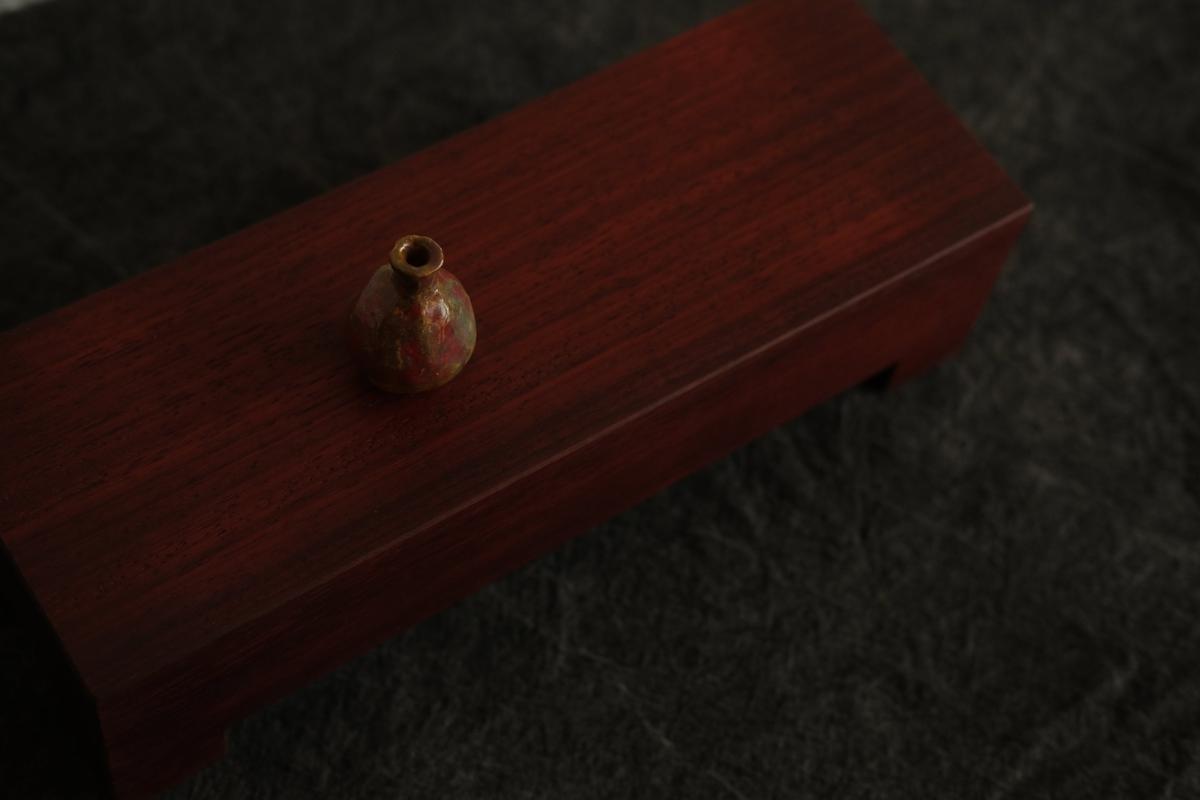 無垢材の切出し脚付き台 樹種不明 オイル仕上げ ＜3＞