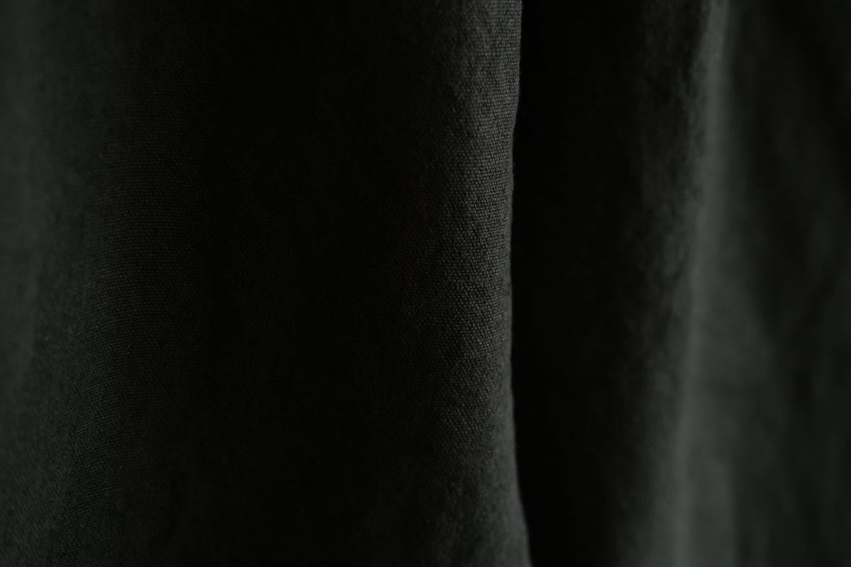 MITTAN / 亜麻苧麻ワイドパンツ 濃緑 PT-92 / unisex