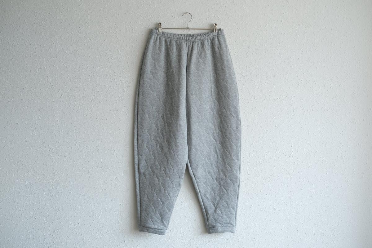 yohaku ドバイパンツ｜キルティング素材 グレー｜unisex freesize