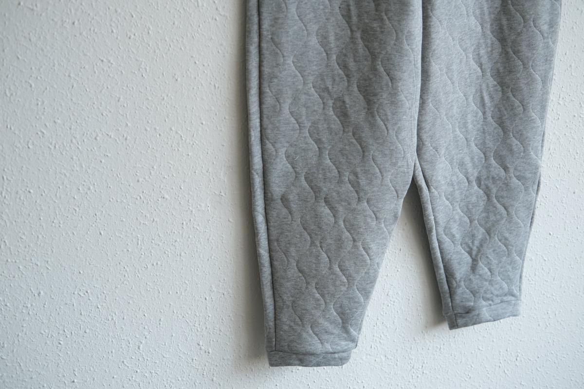 yohaku ドバイパンツ｜キルティング素材 グレー｜unisex freesize