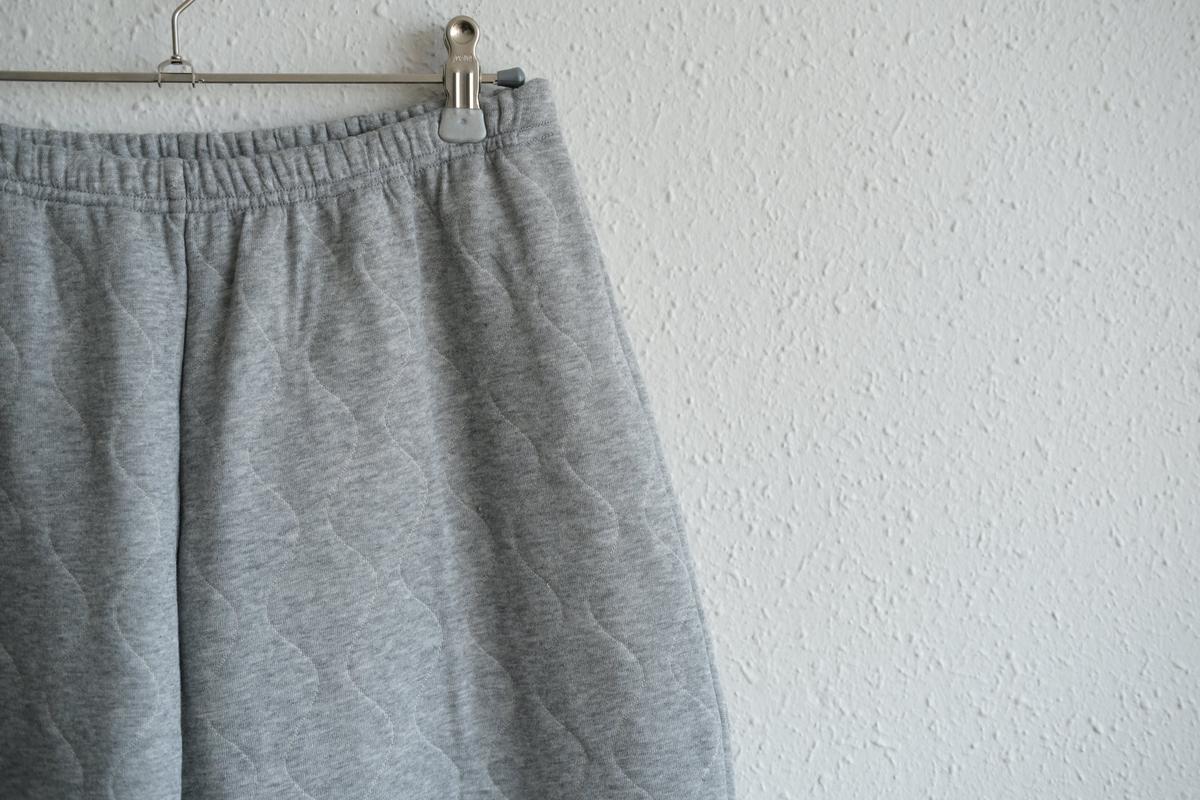 yohaku ドバイパンツ｜キルティング素材 グレー｜unisex freesize