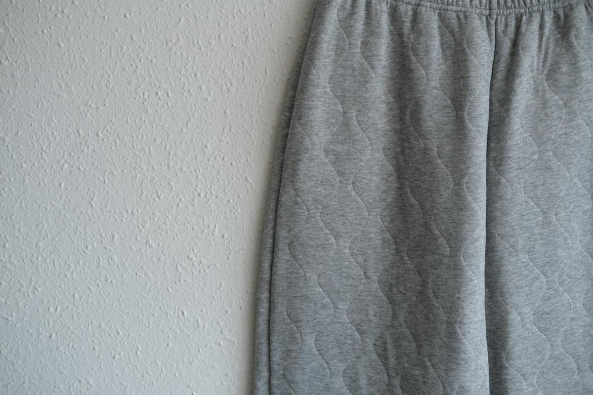 yohaku ドバイパンツ｜キルティング素材 グレー｜unisex freesize