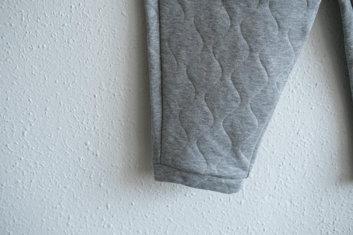 yohaku ドバイパンツ｜キルティング素材 グレー｜unisex freesize