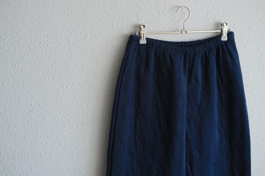 yohaku ドバイパンツ｜キルティング素材 ネイビー｜unisex freesize
