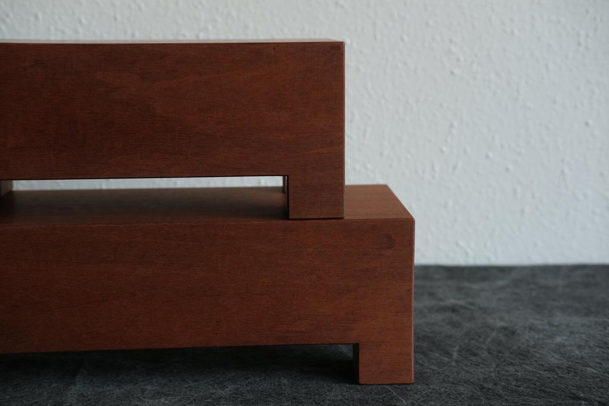 無垢材の切出し脚付き台 アサメラ オイル仕上げ ＜1＞