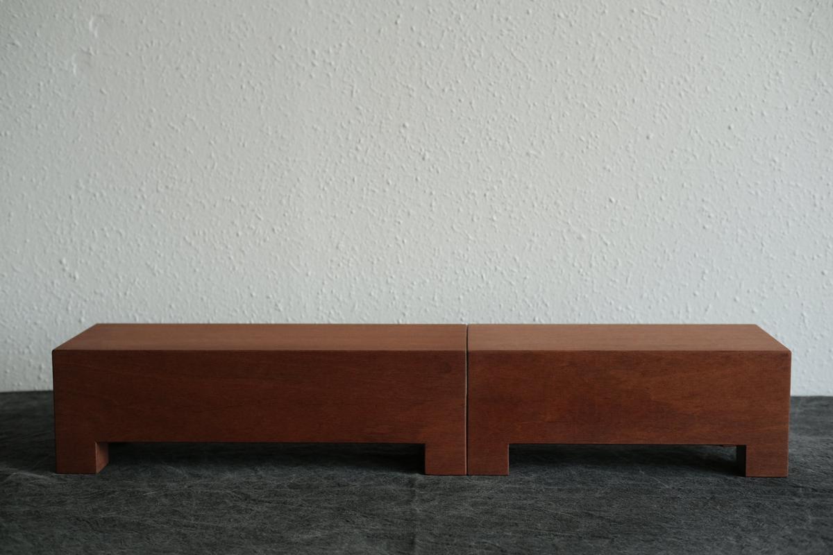 無垢材の切出し脚付き台 アサメラ オイル仕上げ ＜1＞