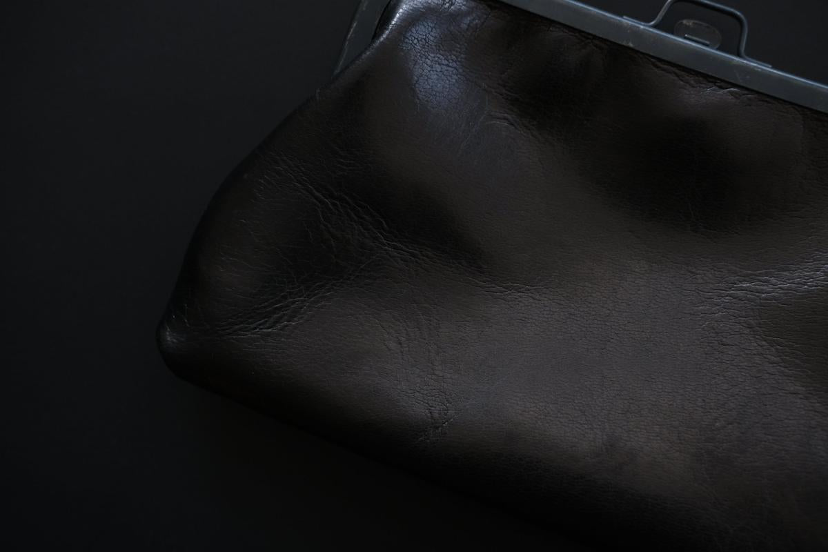 レザーショルダーポーチ ＜鹿革 black＞ ｜TABACO-02