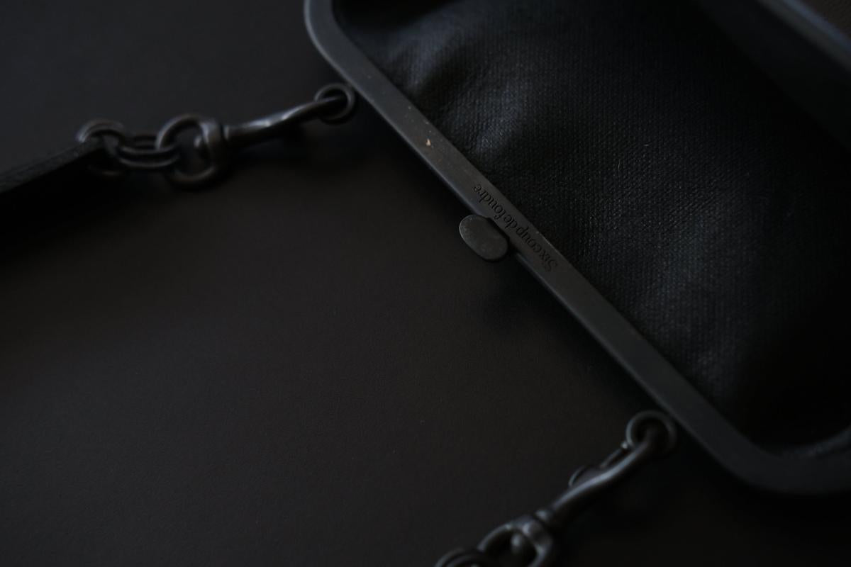 レザーショルダーポーチ ＜鹿革 black＞ ｜TABACO-02