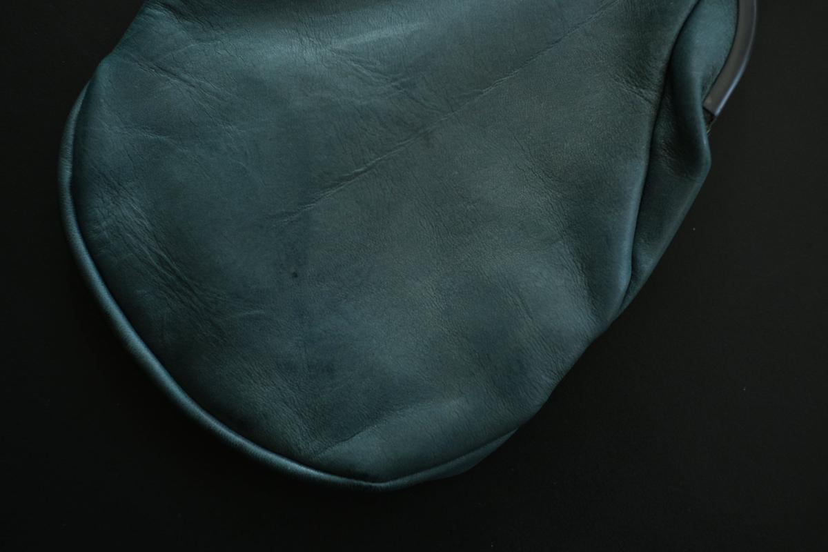 レザーショルダーポーチ frame porch SHC-R707 ＜鹿革 green＞