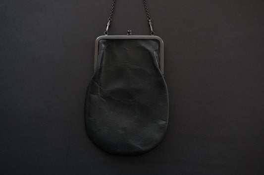 レザーショルダーポーチ frame porch SLAO-51 <鹿革 black> 01