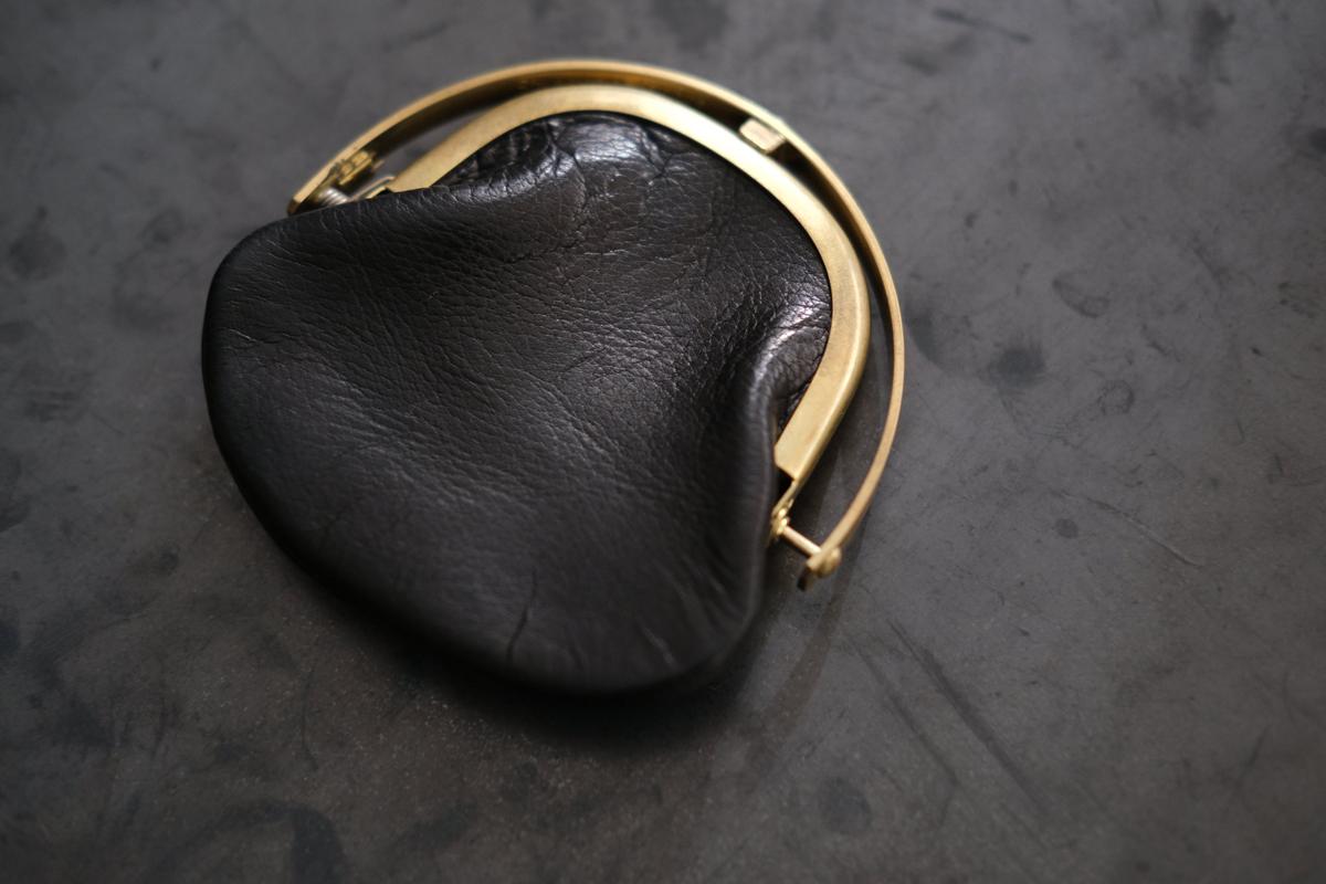 coin case ＜鹿革 black＞