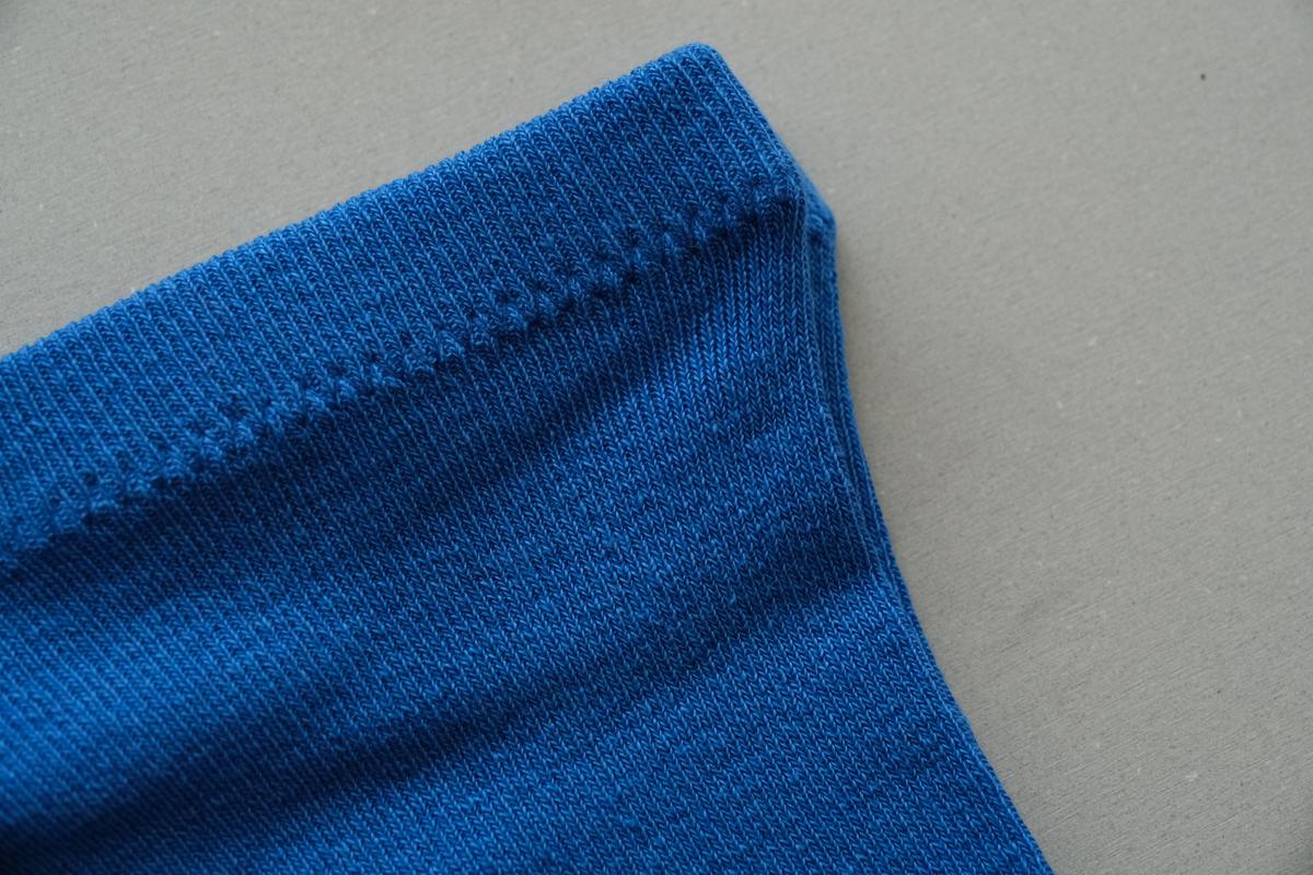 リネンニットレギンス マチ付き｜マリンブルー｜2 size