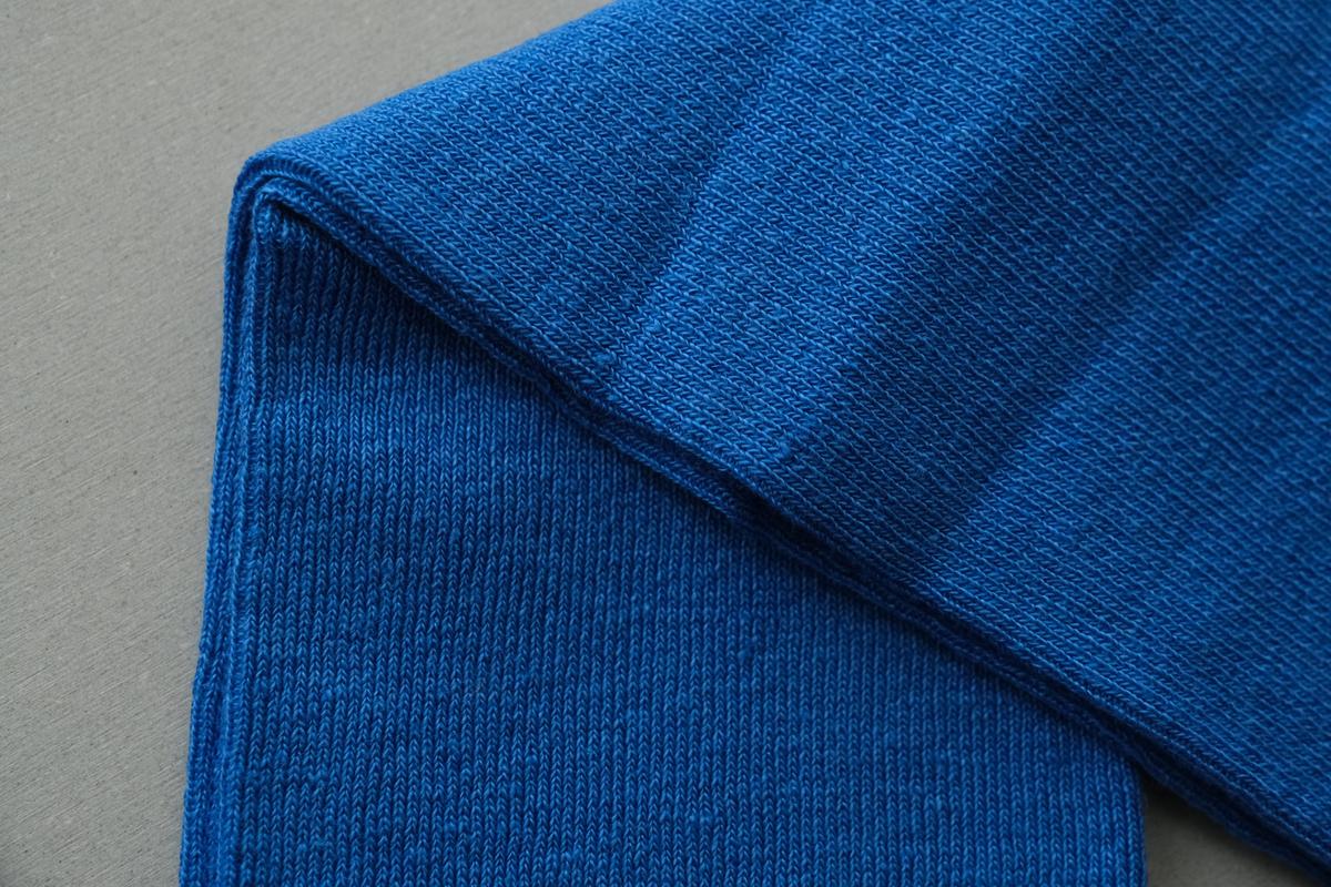 リネンニットレギンス マチ付き｜マリンブルー｜2 size