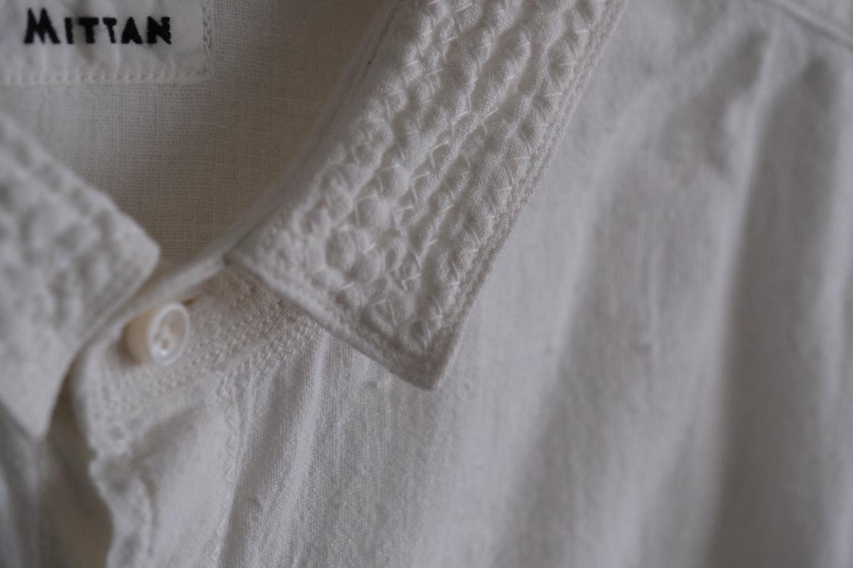 MITTAN / カディシャツ（補強）白 SH-81BH / unisex