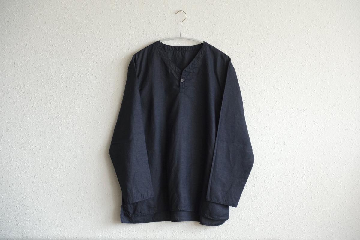 MITTAN / 大麻長袖プルオーバー 濃紺 SH-126 / unisex