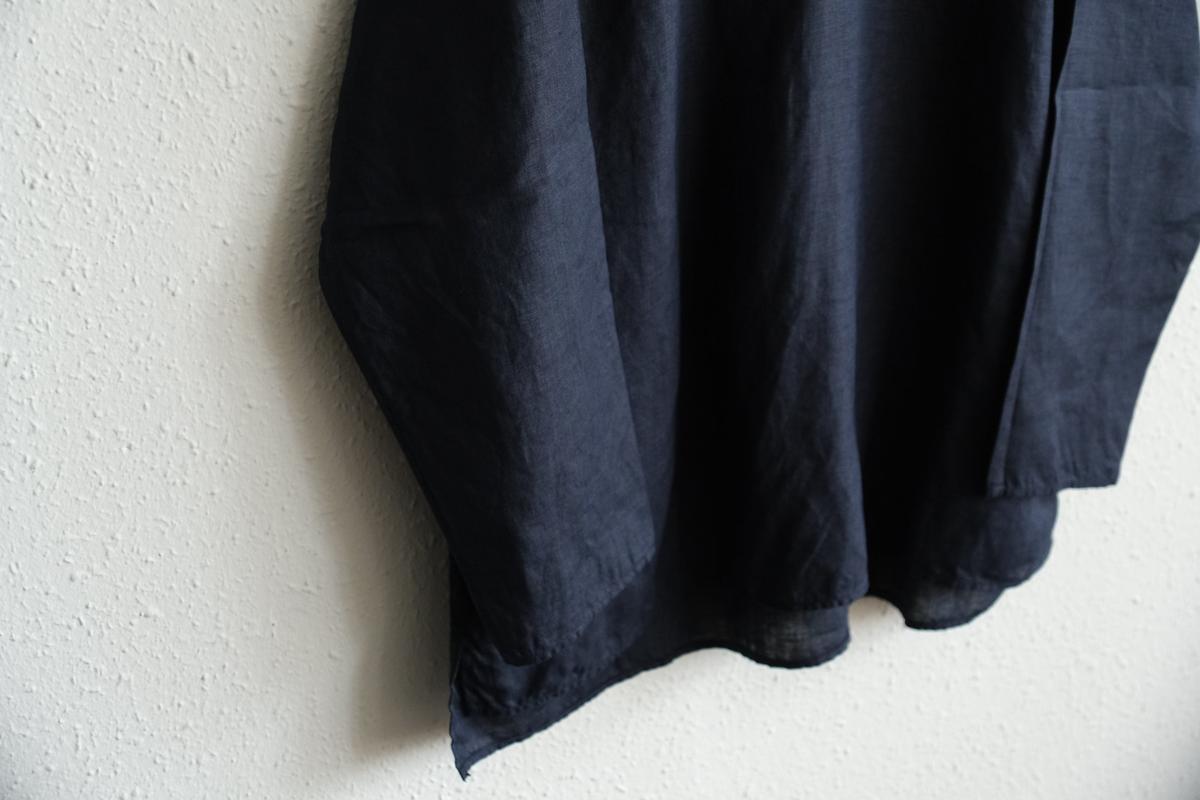 MITTAN / 大麻長袖プルオーバー 濃紺 SH-126 / unisex