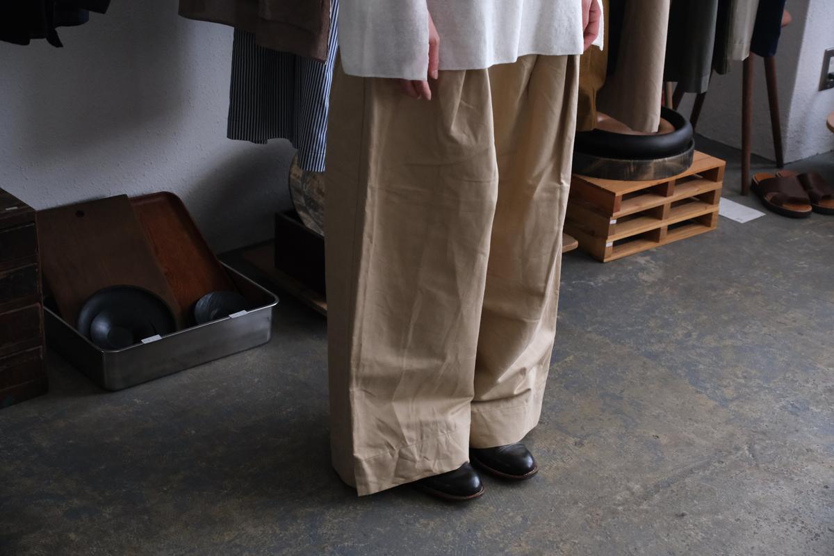 【new】enrica bagasse chino pants｜BEIGE｜PANTS145