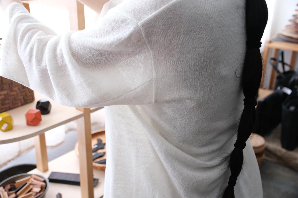 enrica linen knit jacket｜WHITE