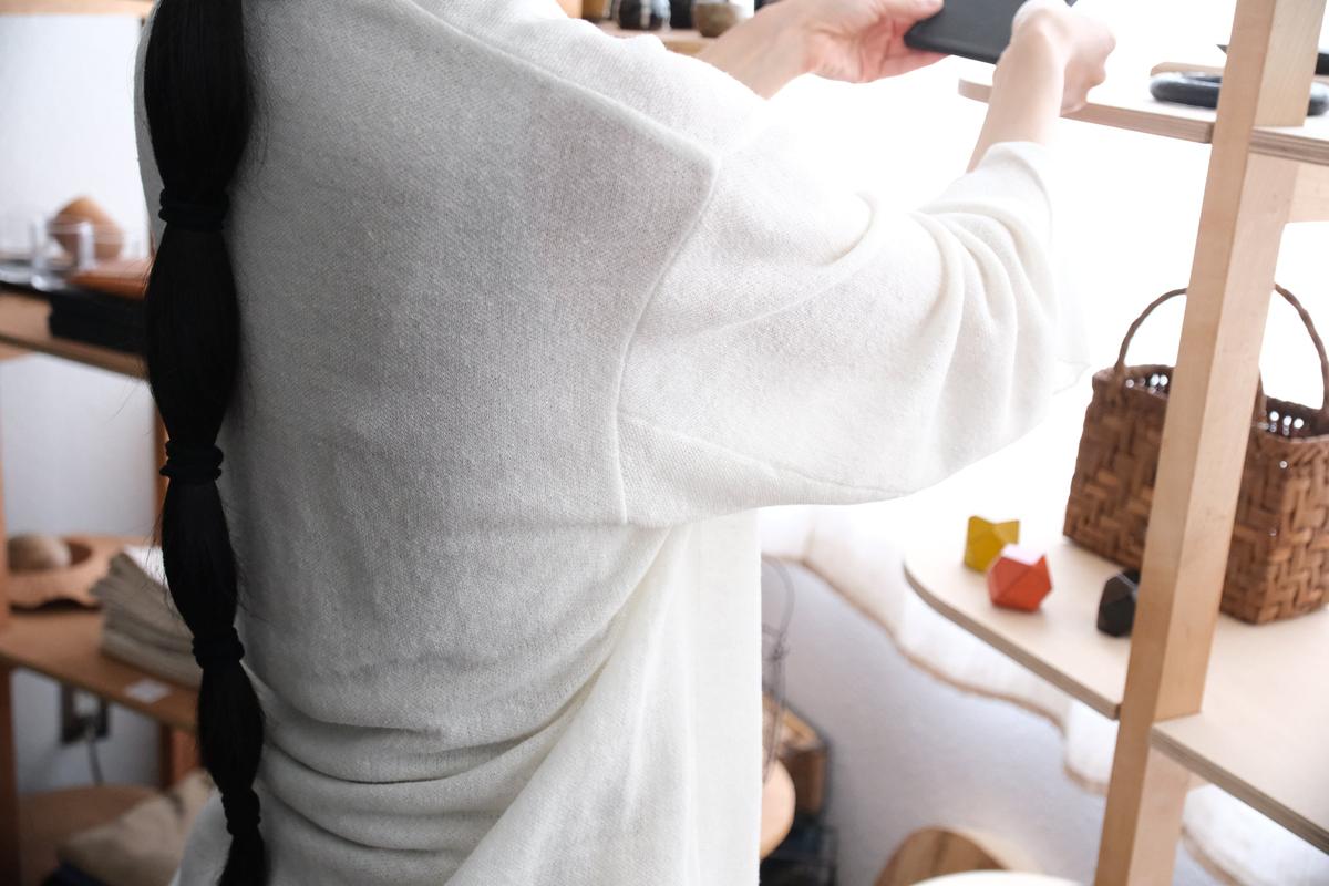 enrica linen knit jacket｜WHITE
