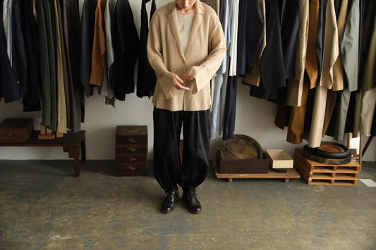 enrica linen knit jacket|BEIGE