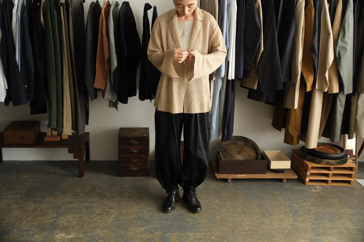 enrica linen knit jacket｜BEIGE