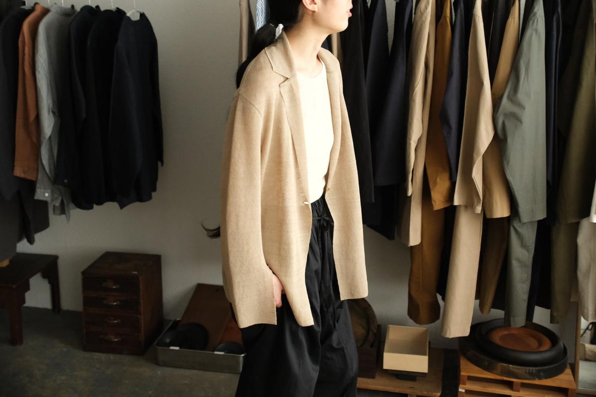 enrica linen knit jacket｜BEIGE