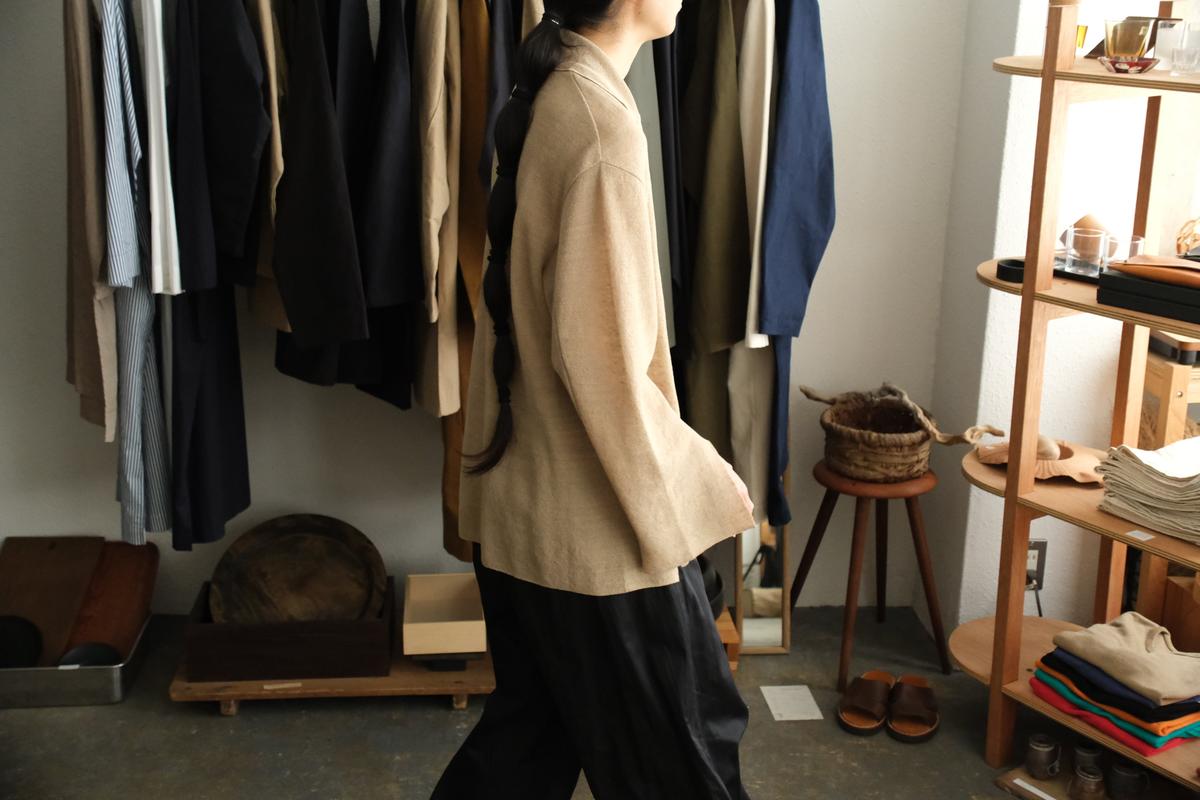 enrica linen knit jacket｜BEIGE