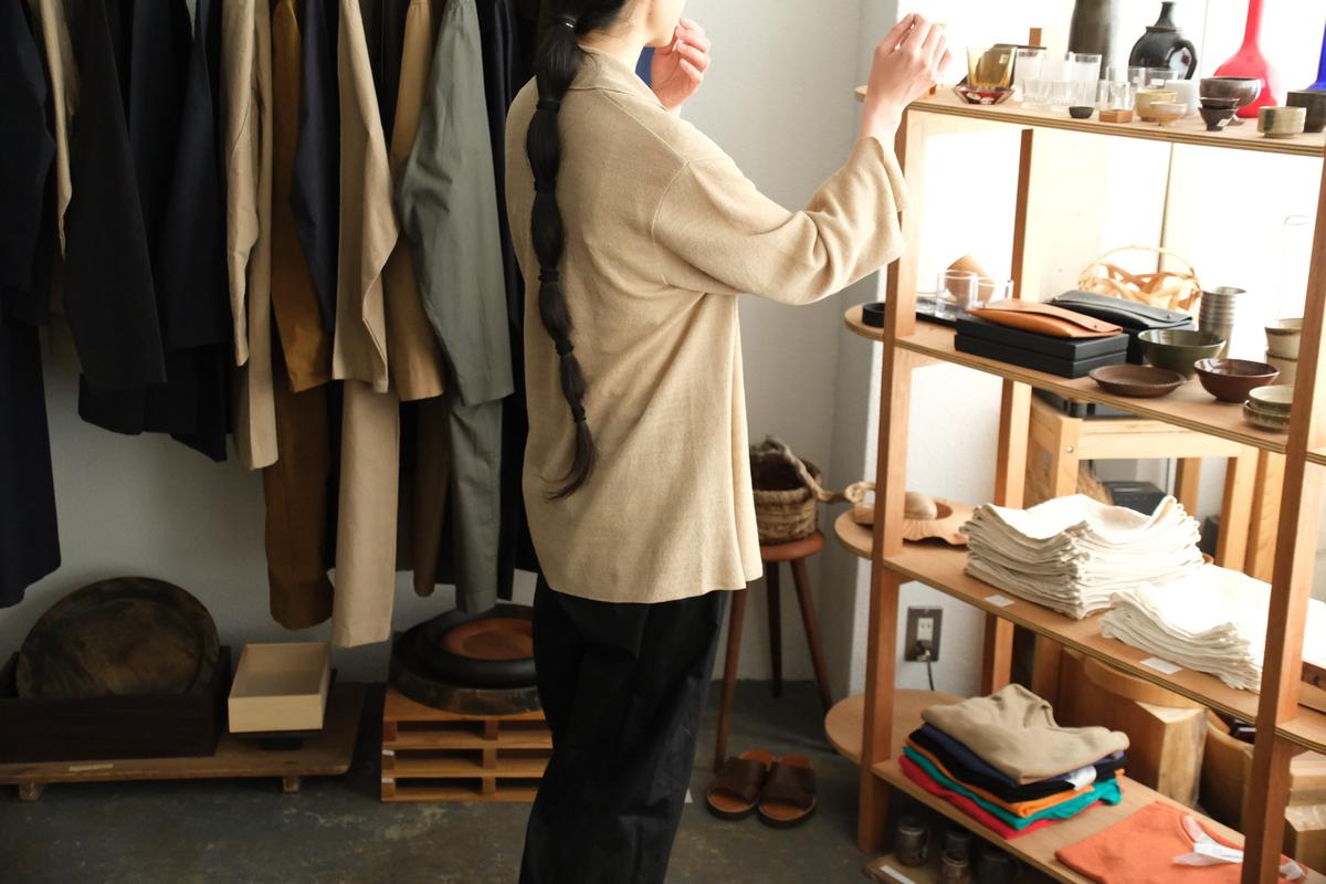 enrica linen knit jacket｜BEIGE