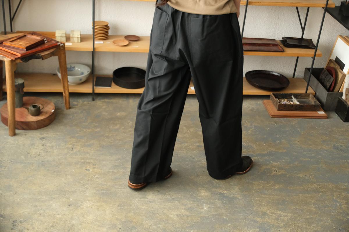 MITTAN / エアリーウールワイドパンツ 濃紺 PT-107 / unisex