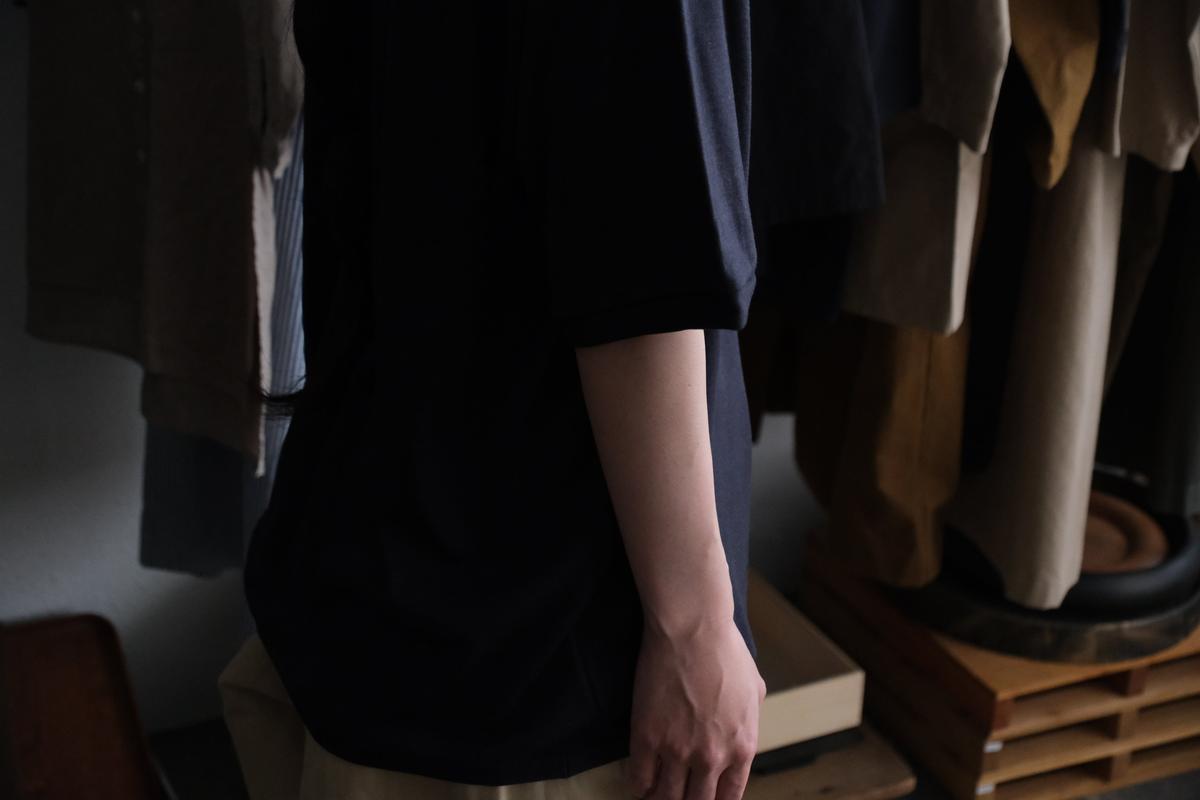 MITTAN / スーパー120’sウールスムース半袖 墨紺 T-34 / unisex