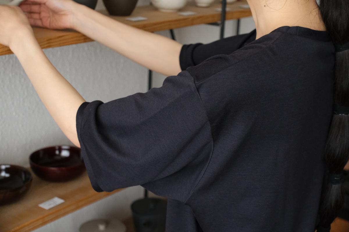 MITTAN / スーパー120’sウールスムース半袖 墨紺 T-34 / unisex